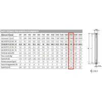 Ardesia radiatore tubolare 3 colonne 7 elementi h.2000 - colore bianco RAL9016 - 4 connessioni aperte con filettatura da 1" AR3072000000R01