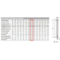 Ardesia radiatore tubolare 3 colonne 8 elementi h.1000 - colore bianco RAL9010 - completo di tappo cieco e riduzioni da 1/2" 3541700001101