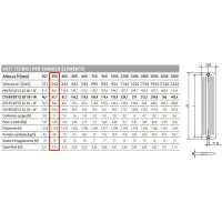 Ardesia radiatore tubolare 6 colonne 28 elementi h.300 - colore bianco RAL9016 - completo di tappo cieco e riduzioni da 1/2" 3541700065251