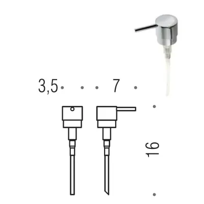 Colombo Design RICAMBIO pompetta per dispenser sapone, finitura cromo B93580CR