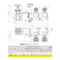 Art. 205/A Gruppo attacco autopompa di mandata orizzontale con 2 idranti DN 4" UNI 10779 filettato con attacco VV.F. UNI 70 femmina girello - Attestato Istituto Giordano 2966A.205