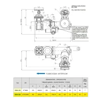 Art. 205/A Gruppo attacco autopompa di mandata orizzontale con 1 idrante DN 2"1/2 UNI 10779 filettato con attacco VV.F. UNI 70 femmina girello - Attestato Istituto Giordano 2961A.205