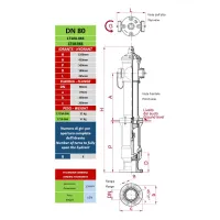 Art.66/D Idrante soprasuolo modello EUR a norma UNI EN 14384 in ghisa DN 80 con due sbocchi DN 70 P.500 - tipo a secco con scarico automatico antigelo 1710.066