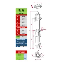 Art.66/D Idrante soprasuolo modello EUR a norma UNI EN 14384 in ghisa DN 80 con due sbocchi DN 70 P.700 - tipo a secco con scarico automatico antigelo 1711.066