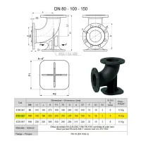 Art. 67 Gomito a piede flangiato a norma UNI EN 1092-2 PN16 - DN100 0191.067