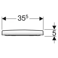 Geberit ACANTO sedile termoindurente antibatterico, con cerniere a sgancio rapido e chiusura ammortizzata, colore bianco 500.605.01.2