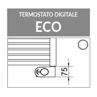 Radiatore scaldasalviette termoarredo GLORIA elettrico dim. 580x1500 mm 900W con termostato ECO - colore bianco opaco 3581660050049