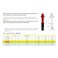 Art.66/D mod. Eur, dn80-dn100, tappi alluminio idrante soprasuolo modello eur a norma uni en 14384 in ghisa dn 80 - tipo a secco con scarico automatico antigelo - DN80+2xDN70 P.500 1710A.066