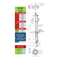 Art.66/D mod. Eur, dn80-dn100, tappi alluminio idrante soprasuolo modello eur a norma uni en 14384 in ghisa dn 80 - tipo a secco con scarico automatico antigelo - DN80+2xDN70 P.500 1710A.066