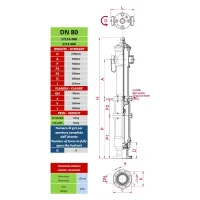 Art.66/D mod. Eur, dn80-dn100, tappi alluminio idrante soprasuolo modello eur a norma uni en 14384 in ghisa dn 80 - tipo a secco con scarico automatico antigelo - DN80+2xDN70 P.700 1711A.066