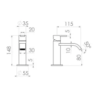 Iko Miscelatore lavabo con scarico - colore bianco opaco IKO1S CW