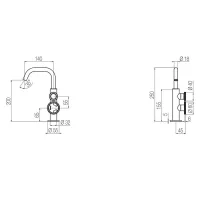 Tibò Rubinetto lavabo senza scarico - cromo TIB1C MG