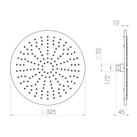 Soffione doccia a soffitto ispezionabile - inox spazzolato SOF2G MG