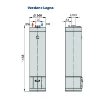 Scaldabagno scaldacqua a legna mod. LG 80 litri (versione solo legna) 161170