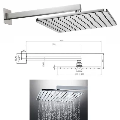 Bossini H69720.030 Cube Soffione doccia 210X210 mm - cromo monogetto - H69720G00030009