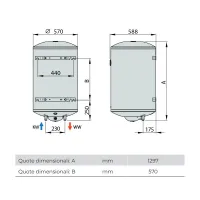 VF 200 Scaldabagno scaldacqua elettrico 200 Lt 172419