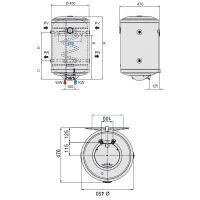 VF/T 100 Scaldabagno scaldacqua termoelettrico 100 Lt attacco ambidestro 171869