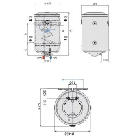 VF/T 80 DX/SX Scaldabagno Scaldacqua termoelettrico murale verticale 80 Lt 171868