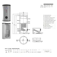 Bollitore BOLLY 1 ST WB - capacità 300L litri con 1 scambiatore fisso per produzione A.C.S. 3104162330043