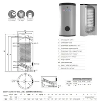 Bollitore BOLLY 1 XL WB 300 V003 Polywarm per produzione A.C.S. con 1 scambiatore fisso per pompe di calore 3104162330012