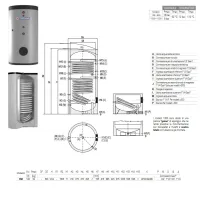 Bollitore BOLLY 2 ST WB 150 BC V003 - capacità 150 litri per produzione A.C.S. con 2 scambiatori fissi per pompe di calore 3134162330011