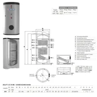 Bollitore verticale BOLLY 2 ST FB WB 300 - 300 lt per produzione di A.C.S. con 2 scambiatori fissi 3134162330013