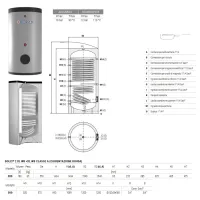 Bollitore BOLLY 2 XL WB 200 V003 - 200 lt per produzione A.C.S. con 2 scambiatori fissi per pompe di calore 3134162320001