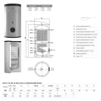 Bollitore BOLLY 2 XL WB 300 V003 - capacità 300 litri per produzione A.C.S. con 2 scambiatori fissi per pompe di calore 3134162320002