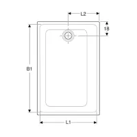 Piatto doccia rettangolare Geberit tipo 45 dim. 100x70 cm 550.074.00.1