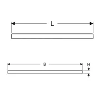 Piatto doccia rettangolare Geberit tipo 45 dim. 100x70 cm 550.074.00.1