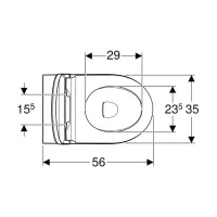 Geberit ICON vaso a pavimento, a filo parete, RIMFREE con sedile con discesa ammortizzata, colore bianco finitura opaco 502.383.JT.1