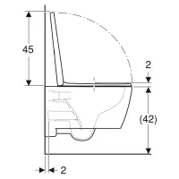 Geberit ICON vaso sospeso RIMFREE con sedile ammortizzato e sgancio rapido, colore bianco finitura lucido 501.663.00.1