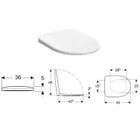 Set vaso sospeso Geberit Selnova Premium, vaso a cacciata, fissaggio nascosto, Rimfree, con sedile del vaso 501.991.00.1