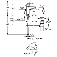 Grohe Eurosmart miscelatore lavabo cromo con scarico a saltarello integrato 33265003