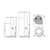 Scaldabagno scaldacqua elettrico termodinamico murale in pompa di calore Atlantic Calypso VM ad alta efficienza, capacità di serbatoio 150 litri 876188