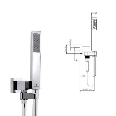 Bossini C55005C.030 Cube Manopola doccia - cromo, L. 150 cm cromo C55005C00030004