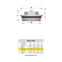 4150 - Tappo terminale con tenuta O'RING - Misura 1"1/4 4150 114