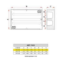 7410 - Cassetta di ispezione in plastica "TUTTO" - Misura 500x410x100 mm 7410 50