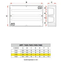 7420 - Cassetta di ispezione in plastica "TUTTO" - Misura 480x250x80 mm 7450