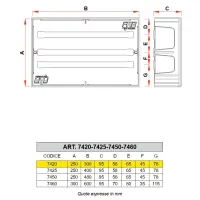 7420 - Cassetta di ispezione in plastica "TUTTO" - Misura 300x250x80 mm 7420