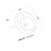 Pozzi Ginori Easy.02 bidet sospeso per allacciamento acqua interno, bianco 42256000