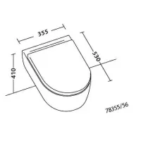 Pozzi Ginori Fast vaso sospeso Rimfree completo di sedile, bianco 78355000