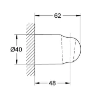 Grohe Relexa Supporto a parete per manopola doccia finitura cromo 28605000