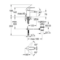 Grohe Eurostyle Cosmo miscelatore monocomando bidet 33565002