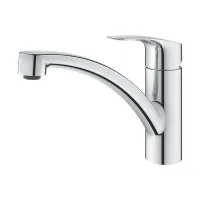 Grohe Eurosmart miscelatore monocomando per lavello, con bocca girevole e limitatore di portata regolabile, finitura cromo 33281003