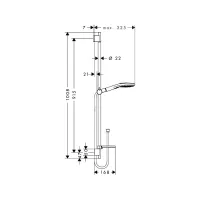 Raindance Select E Set doccia 120 3jet con asta doccia 90 cm e portasapone 26621000