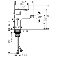 Metris Miscelatore monocomando bidet con piletta 31280000