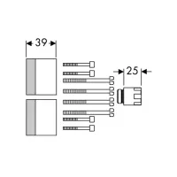 Prolunga 25 mm per corpo incasso miscelatore elettronico lavabo a parete 13594000