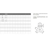 Corpo bolla maschio-femmina-femmina nichelata M/F/F 1/2" x 3/8" G0655N04