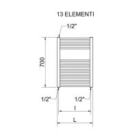 Radiatore bagno scaldasalviette Lisa 22 700/400 - colore bianco RAL9016 3551640000005